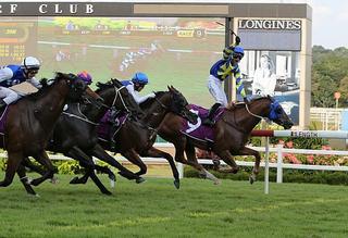 Star Emperor (NZ) brilliant in the S$175,000 Jumbo Jet Trophy (1400m) at Kranji. Photo: Singapore Turf Club. 